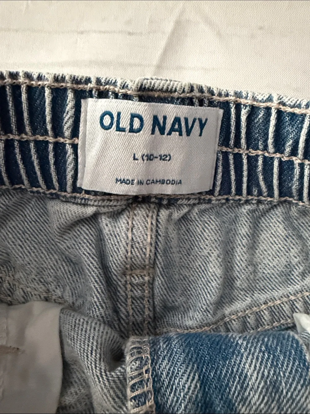 Old Navy Light Wash Denim Mini Skirt